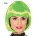 PARRUCCA LOVELY VERDE NEON A CASCHETTO PER TRAVESTIMENTI DI CARNEVALE SPETTACOLI E PARTY VARI NO ACCESSORI