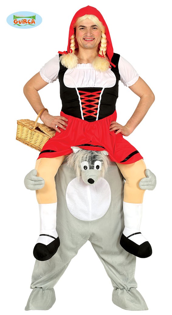 COSTUME CARNEVALE E TRAVEST.VARI LUPO DA CAVALCARE TAGL.UNICA 50/54 SOLO  VESTITO COMPLETO E GAMBE IMBOTTITE NO ACCESSORI - Parole e Pensieri