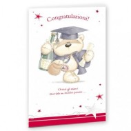 BIGLIETTO AUGURI LAUREA 20X30CM.CON STAMPA E FRASE FIZZY MOON