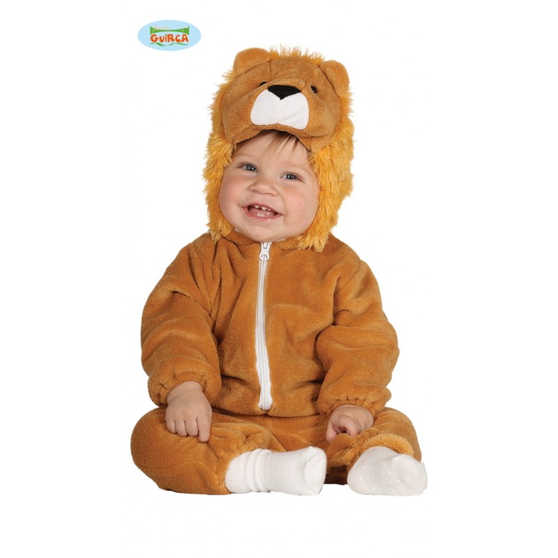 COSTUME BABY LEONE VESTITO TUTA CON CAPUCCIO 6/12MESI PER TRAVESTIMENTI DI  CARNEVALE A TEMA ANIMALI FAVOLE NO ACCESSSORI - Parole e Pensieri