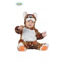 COSTUME CARNEVALE BABY TIGRE BAMBINI 12/24 MESI VESTITO COMPLETO TUTONE CON CAPUCCIO ANIMALI DELLA GIUNGLA NO ACCESSORI