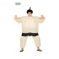 COSTUME CARNEVALE SUMO TAGL.UN 50/54 SOLO VESTITO GONFIABILE CON VENTILATORE PER TRAVESTIMENTI E PARTY VARI NO ACCESSORI