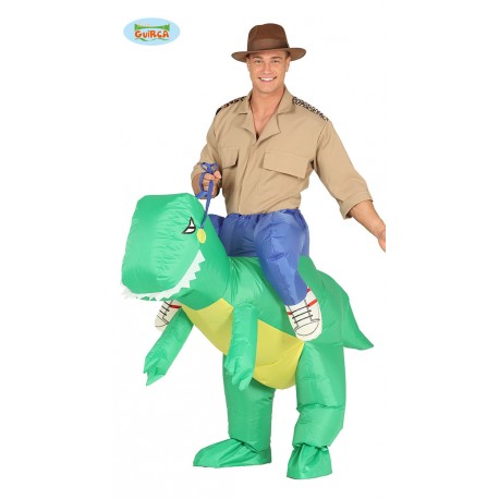 COSTUME CARNEVALE DINOSAURO DA CAVALCARE TAGL.UN 50/54 SOLO VESTITO GONFIABILE E GAMBE IMBOTTITE NO T-SHIRT NO ACCESSORI