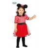COSTUME CARNEVALE TOPOLINA BABY 12/24 MESI VESTITO MINNIE E CERCHIETTO CON ORECCHIE E FIOCCO NO ACCESSORI