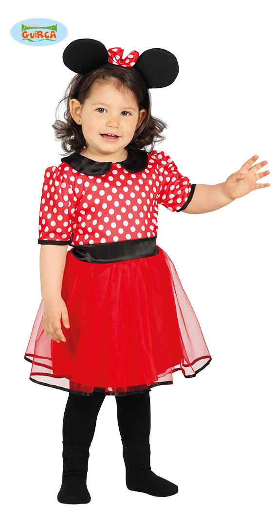 Youngly Cerchietto Con Orecchie Di Topolino E Fiocco Rosso A Pois – Accessorio Per Travestimento Disney, Regolabile