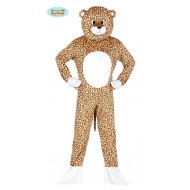 COSTUME CARNEVALE LEOPARDO MIS.UN.50/54 VESTITO TUTA E CAPUCCIO PER TRAVESTIMENTI DA ANIMALI DELLA GIUNGLA NO ACCESSORI