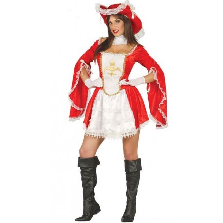 COSTUME CARNEVALE MOSCHETTIERA SPADACCINA MEDIEVALE TAGL M VESTITO COMPLETO DI CAPPELLO E COPRICOLLO COD 80888 GUIRCA