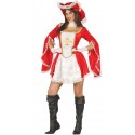 COSTUME CARNEVALE MOSCHETTIERA SPADACCINA MEDIEVALE TAGL M VESTITO COMPLETO DI CAPPELLO E COPRICOLLO COD 80888 GUIRCA