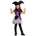 COSTUME CARNEVALE ARLECCHINO VIOLA BAMBINA 3/4 ANNI VESTITO COMPLETO DI CAPPELLO NO ACCESSORI COD 10126 GUIRMA