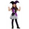 COSTUME CARNEVALE ARLECCHINO VIOLA BAMBINA 7/9 ANNI VESTITO COMPLETO DI CAPPELLO NO ACCESSORI COD 10128 GUIRMA