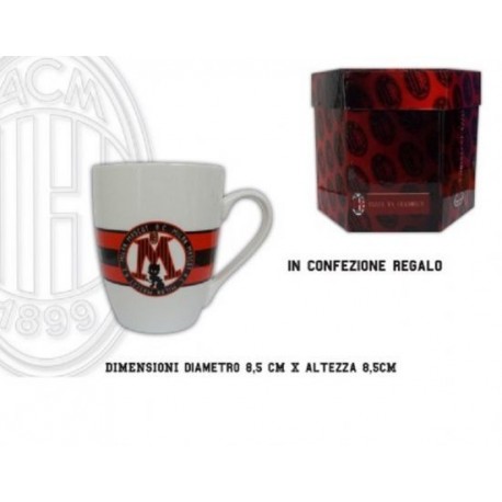 TAZZA IN CERAMICA AC MILAN CON SCATOLA REGALO ESAGONALE PRODOTTO UFFICIALE