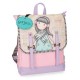 ZAINO SCUOLA LAVORO E T. LIBERO PORTA PC LOST IN MUSIC GORJUSS SANTORO LONDON ORIGINAL 29X39X9CM ROSA/LILLA SFUM.100%PU