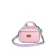 BORSA BAULETTO 3 ZIP CON TRACOLLA LOST IN MUSIC GORJUSS SANTORO LONDON ORIG. 28X21X17CM ROSA/LILLA SFUM.100%PU