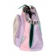 NECESSER 3 ZIP BEAUTY DA VIAGGIO LOST IN MUSIC GORJUSS SANTORO LONDON ORIGINAL 20,5X10,5X8CM ROSA/LILLA SFUM.100%PU