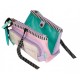 NECESSER 3 ZIP BEAUTY DA VIAGGIO LOST IN MUSIC GORJUSS SANTORO LONDON ORIGINAL 20,5X10,5X8CM ROSA/LILLA SFUM.100%PU