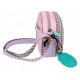 TRACOLLINA 3 ZIP LOST IN MUSIC GORJUSS SANTORO LONDON ORIGINAL 23X17X8CM ROSA/LILLA SFUM.100%PU