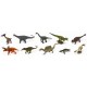 BOX TRASPARENTE10 MINI DINOSAURI ASSORTITI DA 7 A 10CM COLLECTA ARTICOLI PER ADULTI E GIOCHI PER BAMBINI SOPRA I 3 ANNI