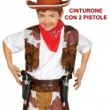 CINTURA DOPPIA FONDINA CON 2 PISTOLE GIOCATTOLO PER TRAVESTIMENTI DI CARNEVALE E PARTY A TEMA WESTERN C.8434077185230