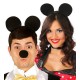 CERCHIETTO CON ORECCHIE NERI DI TOPOLINO TOPOLINA PER TRAVESTIMENTI DI CARNEVALE E PARTY A TEMA MINNIE E MICKEY