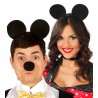 CERCHIETTO CON ORECCHIE NERI DI TOPOLINO TOPOLINA PER TRAVESTIMENTI DI CARNEVALE E PARTY A TEMA MINNIE E MICKEY