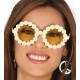 OCCHIALI HIPPIE FINTI CON APPLICAZIONI MARGHERITE PER TRAVESTIMENTI DI CARNEVALE E PARTY VARI COD 17272