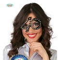 OCCHIALI A FORMA DI NUMERO 40 PER 40° COMPLEANNO NERI CON STRASS PER FESTE E PARTY DI COMPLEANNO COD.7123 GUIRCA