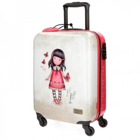 TROLLEY DA VIAGGIO ABS 4 RUOTE GORJUSS TIME TO FLY SANTORO LONDON ORIGINAL  37X55X20CM BAG.A MANO CHIUS.A COMBINAZ 100%PU - Parole e Pensieri