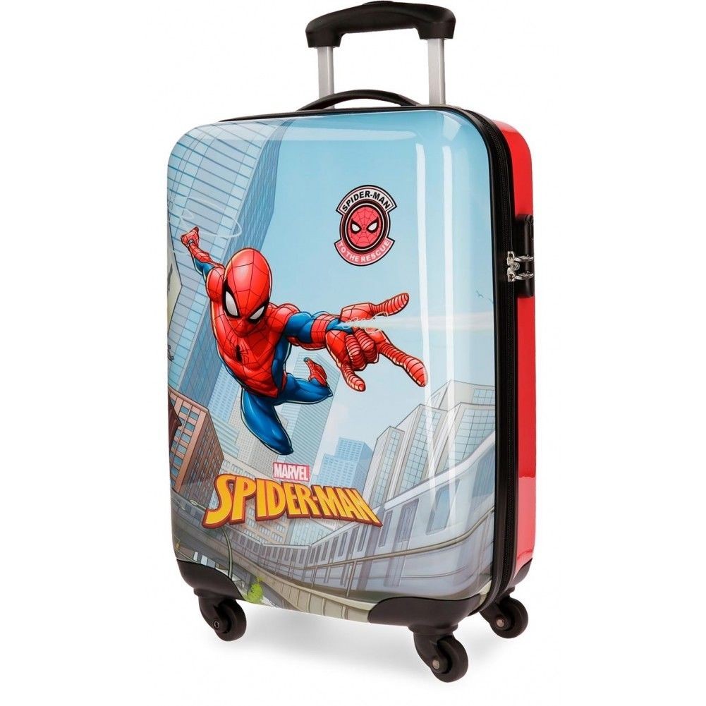 TROLLEY DA VIAGGIO ABS 4 RUOTE SPIDERMAN GRAFITI MARVEL ORIGINAL 37X55X20CM  VALIGIA BAGA. A MANO CHIUSURA A COMBINAZIONI - Parole e Pensieri