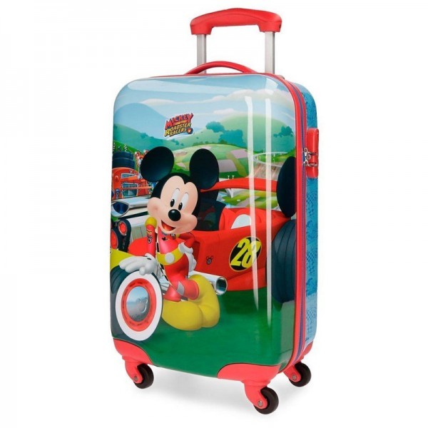 TROLLEY ABS DA VIAGGIO 4 RUOTE MICKEY ROADSTER RACERS DISNEY VALIGIA  TOPOLINO BAGAGLIO A MANO 34X55X20CM CHIUS.A COMBIN. - Parole e Pensieri