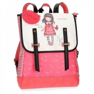 ZAINO DA LAVORO E DA VIAGGIO GORJUSS TIME TO FLY SANTORO LONDON SIMILPELLE 29X38X9CM 1 ZIP + 1 TASCA EST.CON ZIP 100%PU