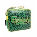 TRACOLLA CARLSBERG JUNGLE FANTASY ROAR ORIZZONTALE 30X35 CM.VERDE CON BORDI GIALLI