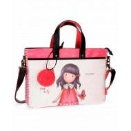 BORSA CON TRACOLLA GORJUSS TIME TO FLY SANTORO LONDON 39X28X6,5CM 1 ZIP+ 1 TASCA EST 1 INT.CON ZIP+ PORTCELLULARE 100%PU