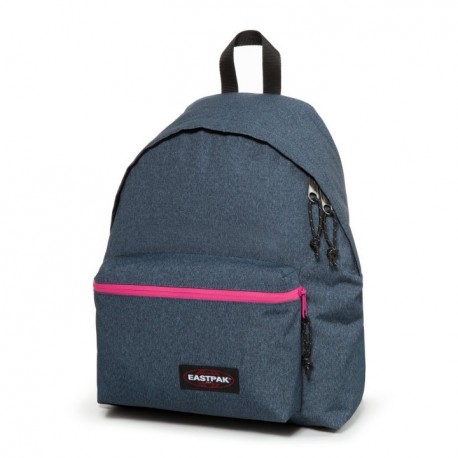 ZAINO AMERICANO PADDED PAK"R FROSTED NAVY EASTPAK 24L.40X30X18CM GRIGIO ZIP AZZ. 27S GARANZIA 30 ANNI DISTRIB.GUT ITALY