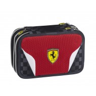 ASTUCCIO CORREDO 3 ZIP SCUOLA FERRARI ORIGINAL COMPLETO 41PZ GIOTTO/FILA/FRIXION/TRATTO DISTRIBU. DA PANINI SCUOLA ITALY