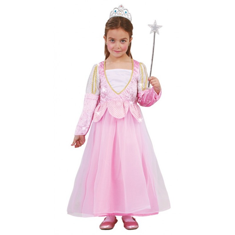 COSTUME PRINCIPESSA ROSA 7/9 ANNI PER TRAVESTIMENTI DI CARNEVALE E PARTY A  TEMA.VESTITO COMPLETO NO SCARPE NO ACCESSORI - Parole e Pensieri