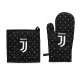SET BARBECUE GUANTO + PRESINA IMBOTTITI FC JUVENTUS PRODOTTO UFFICIALE 1 LATO BIANCO 1 NERO CON SCRITTA JUVE NUOVO LOGO