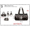 BORSA DA VIAGGIO/PALESTRA FC JUVENTUS 48X30X30CM NERO BIANCA TASCA EST.PROFON.40CM.ALL"INTERNO+3 PICC.80%PL20%PU PR.UFFI