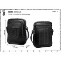 BORSELLO TRACOLLA FC JUVENTUS 24X17X4CM NERA CUCITURA BIANCA TASCA CON ZIP ESTERNA + 1 INTERNA PRODOTTO UFFICIALE 100%PL