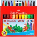 ASTUCCIO 24 PENNARELLU JUMBO CASTELLO A FIBRA RESISTENTI LAVABILI SULLA MAGGIOR PARTE DEI TESSUTI FABER CASTELL GERMANY