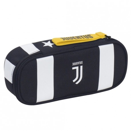 ASTUCCIO OVALE BUSTINA SCUOLA ROUND PLUS FC JUVENTUS 23X10X5,5 ORGANIZZATO VUOTO PRODOTTO UFFICIALE