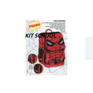 SCHOOL PACK ZAINO ESTENSIBILE 43X29X13CM SPIDERMAN CON LUCI +ASTUCCIO 3 ZIP 41PZ.INTE.FRIXION/GIOTTO/TRATTO.PANINI ITALY