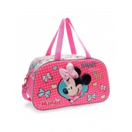 BORSONE MINNIE HAPPIE HELPERSDISNEY CON TRACOLLA PER PALESTRA/PISCINA/VIAGGIO TEMPO LIBERO 44X25X22CM DISEGNO A RILIEVO