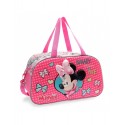 BORSONE MINNIE HAPPIE HELPERSDISNEY CON TRACOLLA PER PALESTRA/PISCINA/VIAGGIO TEMPO LIBERO 44X25X22CM DISEGNO A RILIEVO