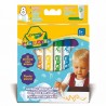 CRAYOLA PENNARELLI MINI KIDS12 MESI+ LAVABILI SENZA SAPONE PUNTA ARROTONDATA TRATTO LARGO X 8 PZ. TOP QUALITY