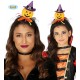 CERCHIETTO DIADEMA ZUCCA HALLOWEEN CON CAPPELLINO E APPLICAZIONI ACCESSORI PER TRAVESTIMENTI E PARTY A TEMA