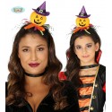 CERCHIETTO DIADEMA ZUCCA HALLOWEEN CON CAPPELLINO E APPLICAZIONI ACCESSORI PER TRAVESTIMENTI E PARTY A TEMA