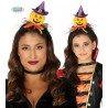 CERCHIETTO DIADEMA ZUCCA HALLOWEEN CON CAPPELLINO E APPLICAZIONI ACCESSORI PER TRAVESTIMENTI E PARTY A TEMA