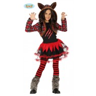 COSTUME LUPO MANNARO BABY 10/12ANNI VESTITO CON CAPUCCIO C.GAMBE X TRAVESTIMENTI DI CARNEVALE HALLOWEEN HORROR NO ACCESS