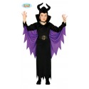 COSTUME STREGA MALEFICA 5/6 ANNI VESTITO COMPL.CAPPELLO E CINTURA PER TRAVESTIMENTI DI HALLOWEEN CARNEVALE NO ACCESSORI