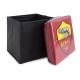 POUF ARREDO CASA AS ROMA ORIGINAL CONTENITORE POGGIAPIEDI PIEGHEVOLE 31X31X33CM.100%POLIESTER PRODOTTO UFFICIALE